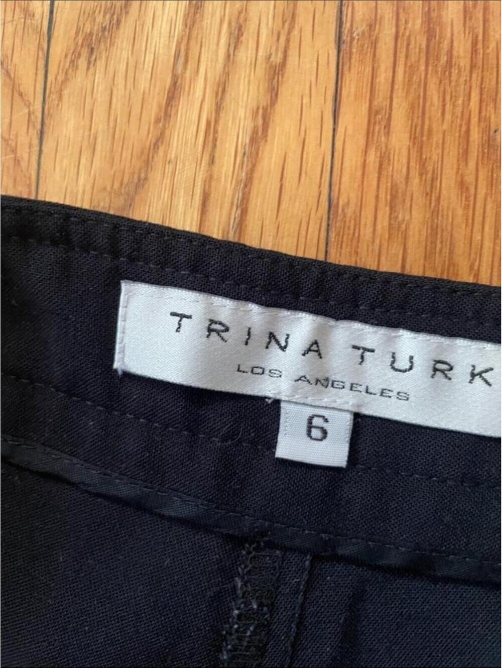 Trina Turk Womens Black Wide-Leg Dress Pants Size 6 - Picture 3 of 8